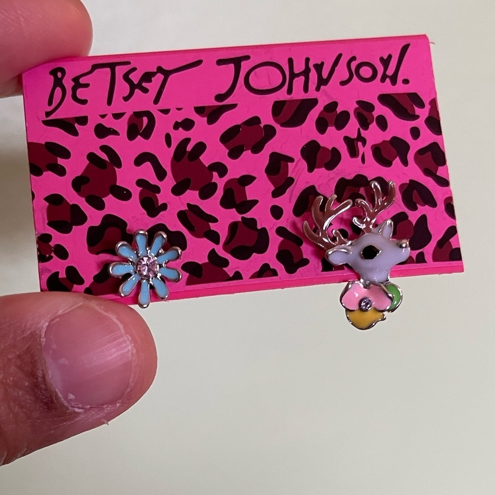 Betsey Johnson Flower and Deer Earrings - Multicolor - Picture 4 of 5